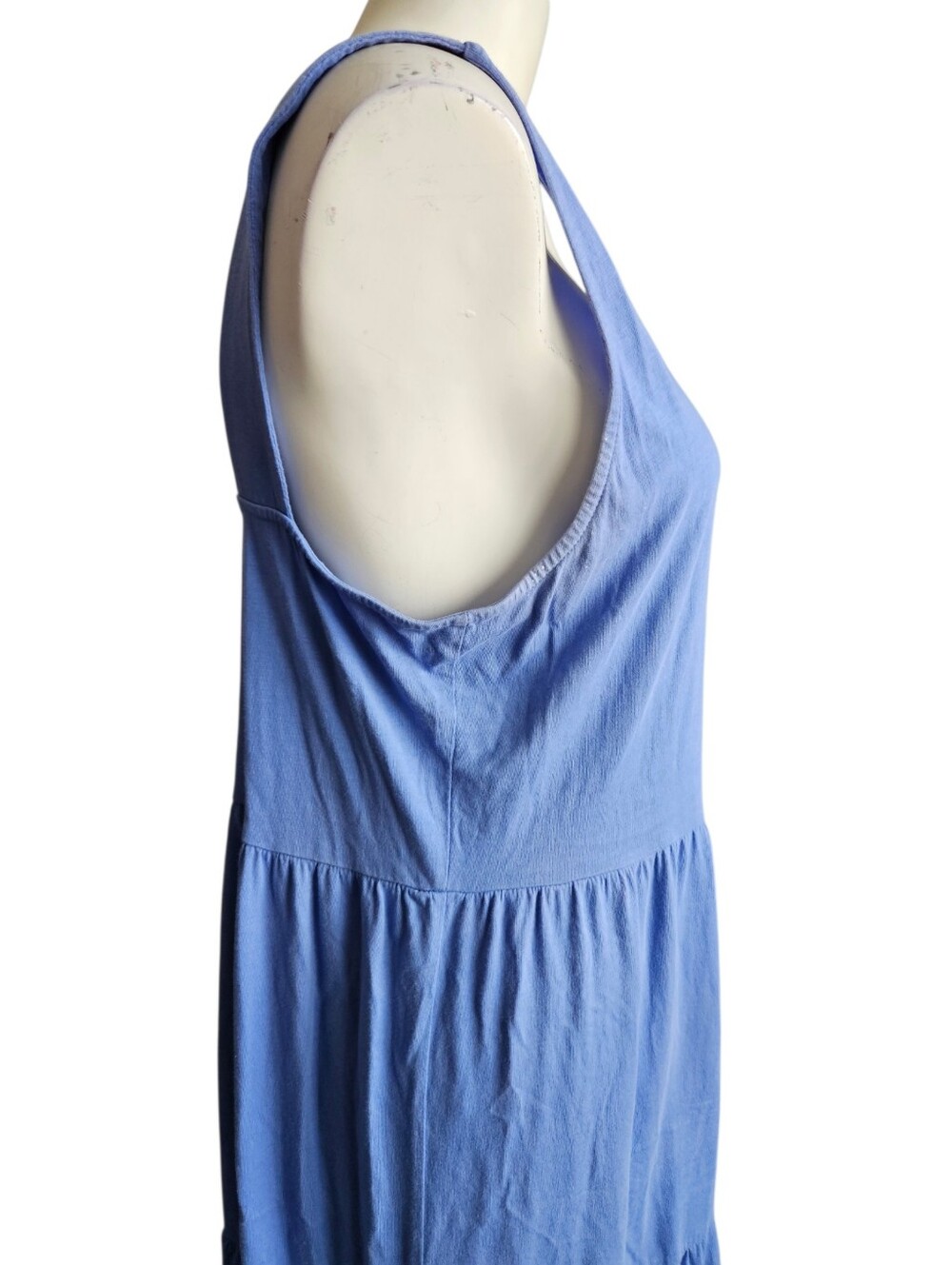 J Crew Womens Blue Tiered Maxi Dress Sz Large - Picture 4 of 13